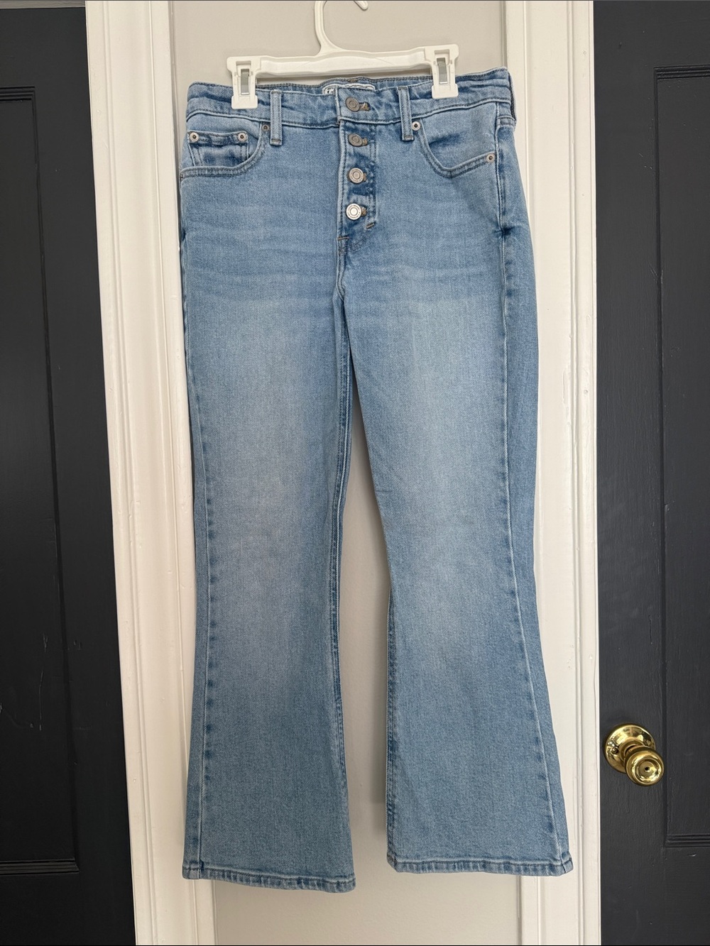Lucky Brand Light Blue Button-Fly Flare Jeans